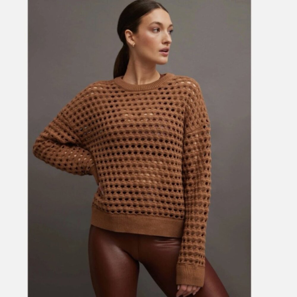 Varley Brown Crew Neck Sweater